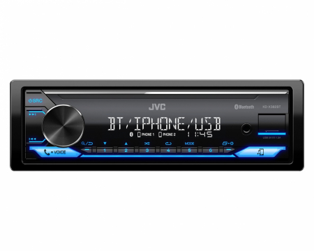 JVC KD-X382BT, bilstereo med Bluetooth, AUX och USB i gruppen Billjud / Bilstereo / Enkeldin hos Winn Scandinavia AB (130KDX382BT)