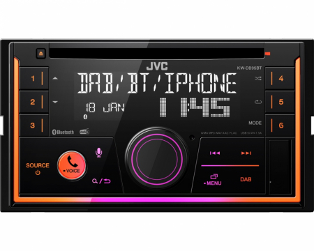 JVC KW-DB95BT, bilstereo med Bluetooth och DAB i gruppen Billjud / Bilstereo / Dubbeldin hos Winn Scandinavia AB (130KWDB95BT)