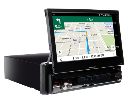 Macrom M-AN6560 bilstereo med motoriserad skärm, Android 10 & mer i gruppen Billjud / Bilstereo hos Winn Scandinavia AB (175MAN6560)
