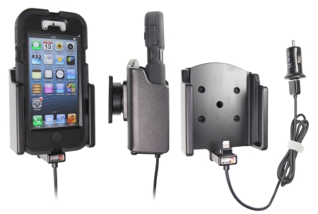 Brodit Aktiv hållare med USB-kabel och cigg-adapter, Apple iPhone 5/5S/SE i gruppen Billjud / Smartphone i bil / Mobilhållare hos Winn Scandinavia AB (240521512)