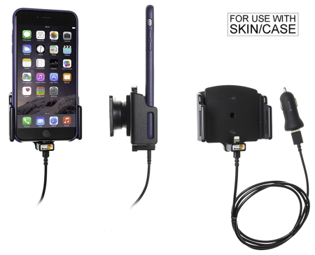Brodit Aktiv hållare med USB-kabel och cigg-adapter, Apple iPhone 11/11 Pro/6 Plus/6S Plus/7 Plus/8 Plus/X/XR/Xs/Xs Max i gruppen Billjud / Smartphone i bil / Mobilhållare hos Winn Scandinavia AB (240521667)