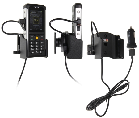 Brodit Aktiv hållare med USB-kabel och cigg-adapter, CAT B100  i gruppen Billjud / Smartphone i bil / Mobilhållare hos Winn Scandinavia AB (240521847)
