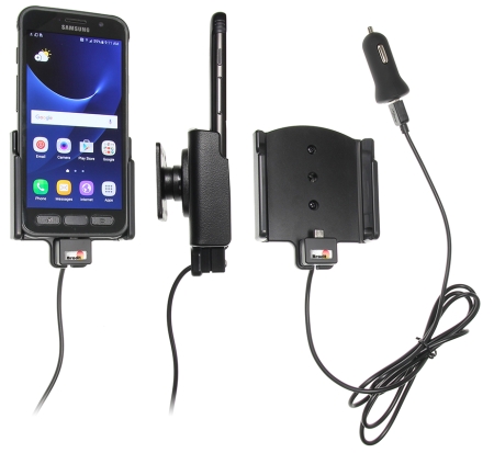 Brodit Aktiv hållare med USB-kabel och cigg-adapter, Samsung Galaxy S7 Active  i gruppen Billjud / Smartphone i bil / Mobilhållare hos Winn Scandinavia AB (240521903)