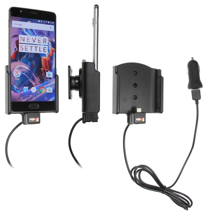 Brodit Aktiv hållare med USB-kabel och cigg-adapter, OnePlus 3/3T i gruppen Billjud / Smartphone i bil / Mobilhållare hos Winn Scandinavia AB (240521905)