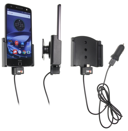 Brodit Aktiv hållare med USB-kabel och cigg-adapter, Motorola Moto Z Force Droid  i gruppen Billjud / Smartphone i bil / Mobilhållare hos Winn Scandinavia AB (240521912)
