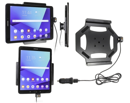 Brodit Aktiv hållare med USB-kabel och cigg-adapter, Samsung Galaxy Tab S3 9.7 SM-T820/SM-T825  i gruppen Billjud / Smartphone i bil / Mobilhållare hos Winn Scandinavia AB (240521968)