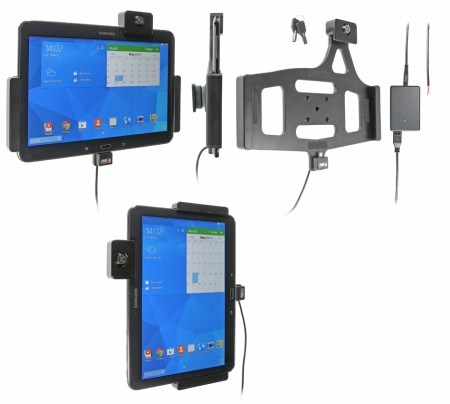 Brodit Hållare med nyckel-lås, Samsung Galaxy Tab 4 10.1 SM-T530/SM-T531/SM-T535 i gruppen Billjud / Smartphone i bil / Mobilhållare hos Winn Scandinavia AB (240536632)
