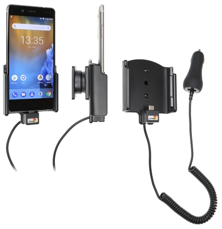 Brodit Aktiv hållare med cigg-kontakt, Nokia 8  i gruppen Billjud / Smartphone i bil / Mobilhållare hos Winn Scandinavia AB (240712030)