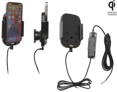 Brodit Qi trådlös aktiv hållare för fast installation, Apple iPhone 12/12 Pro i gruppen Billjud / Smartphone i bil / Mobilhållare hos Winn Scandinavia AB (240719235)