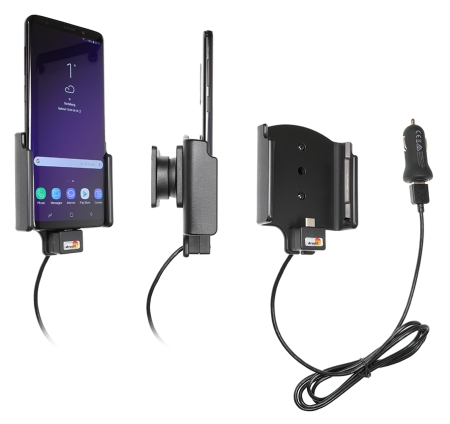 Brodit Aktiv hållare med USB-kabel och cigg-adapter, Samsung Galaxy S9+  i gruppen Billjud / Smartphone i bil / Mobilhållare hos Winn Scandinavia AB (240721039)