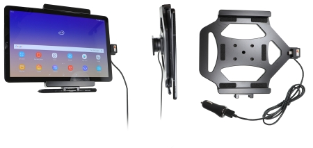 Brodit Aktiv hållare med USB-kabel och cigg-adapter, Samsung Galaxy Tab S4 10.5 SM-T830/SM-T835  i gruppen Billjud / Smartphone i bil / Mobilhållare hos Winn Scandinavia AB (240721077)