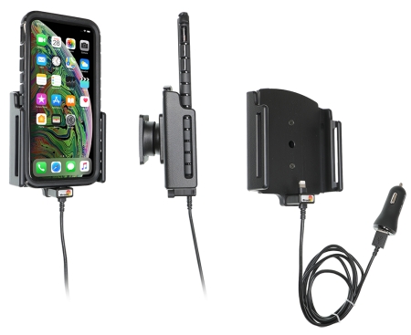 Brodit Aktiv hållare med USB-kabel och cigg-adapter, Apple iPhone 11 Pro Max/Xs Max i gruppen Billjud / Smartphone i bil / Mobilhållare hos Winn Scandinavia AB (240721083)