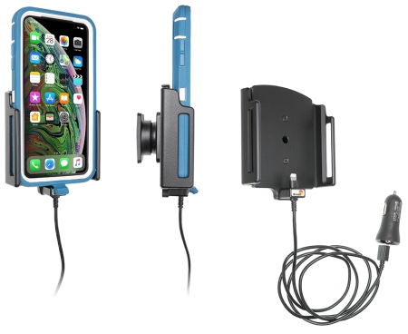 Brodit Aktiv hållare med USB-kabel och cigg-adapter, Apple iPhone 11/11 Pro/11 Pro Max/Xs Max i gruppen Billjud / Smartphone i bil / Mobilhållare hos Winn Scandinavia AB (240721084)