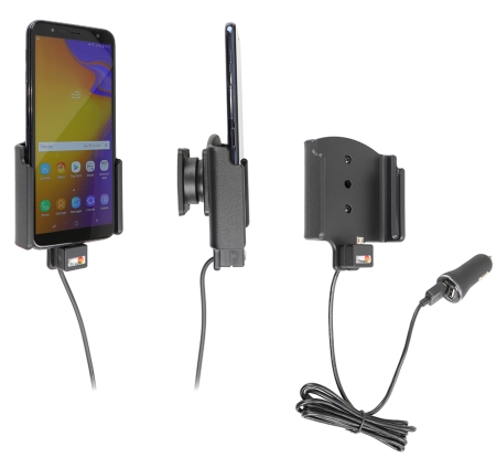 Brodit Aktiv hållare med USB-kabel och cigg-adapter, Samsung Galaxy J4+ (SM-J415)  i gruppen Billjud / Smartphone i bil / Mobilhållare hos Winn Scandinavia AB (240721086)