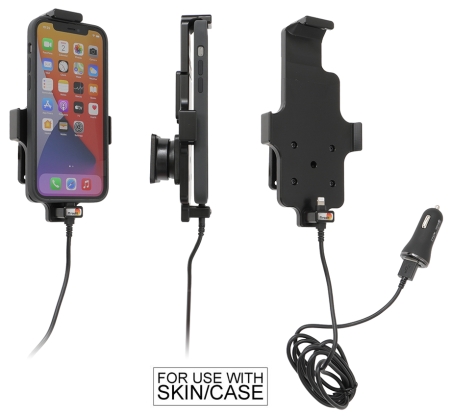 Brodit Aktiv hållare med USB-kabel och cigg-adapter, Apple iPhone 11/12/12 Pro/13/13 Pro/XR i gruppen Billjud / Smartphone i bil / Mobilhållare hos Winn Scandinavia AB (240721091)