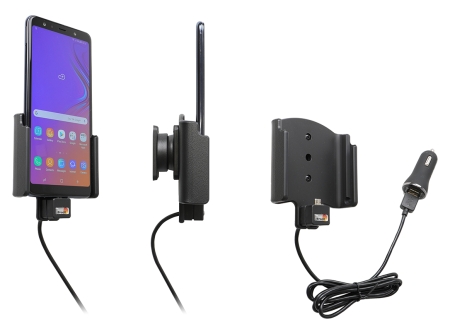 Brodit Aktiv hållare med USB-kabel och cigg-adapter, Samsung Galaxy A7 2018 (SM-A750)  i gruppen Billjud / Smartphone i bil / Mobilhållare hos Winn Scandinavia AB (240721098)