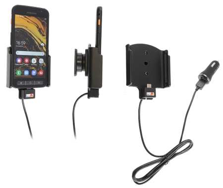 Brodit Aktiv hållare med USB-kabel och cigg-adapter, Samsung Galaxy XCover 4s  i gruppen Billjud / Smartphone i bil / Mobilhållare hos Winn Scandinavia AB (240721133)