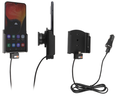 Brodit Aktiv hållare med USB-kabel och cigg-adapter, Samsung Galaxy A50 (SM-A505)  i gruppen Billjud / Smartphone i bil / Mobilhållare hos Winn Scandinavia AB (240721142)