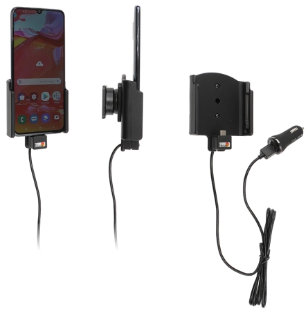 Brodit Aktiv hållare med USB-kabel och cigg-adapter, Samsung Galaxy A70 (SM-A705)  i gruppen Billjud / Smartphone i bil / Mobilhållare hos Winn Scandinavia AB (240721143)