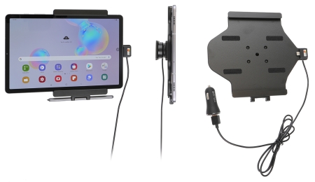 Brodit Aktiv hållare med USB-kabel och cigg-adapter, Samsung Galaxy Tab S6 10.5 SM-T860/SM-T865  i gruppen Billjud / Smartphone i bil / Mobilhållare hos Winn Scandinavia AB (240721166)