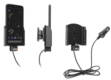 Brodit Aktiv hållare med USB-kabel och cigg-adapter, Google Pixel 4  i gruppen Billjud / Smartphone i bil / Mobilhållare hos Winn Scandinavia AB (240721176)