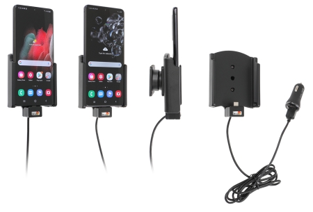 Brodit Aktiv hållare med USB-kabel och cigg-adapter, Samsung Galaxy S20 Ultra 5G (SM-G988B)/S21 Ultra 5G SM-G9988/DS i gruppen Billjud / Smartphone i bil / Mobilhållare hos Winn Scandinavia AB (240721192)