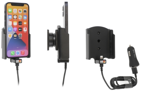 Brodit Aktiv hållare med USB-kabel och cigg-adapter, Apple iPhone 12 Mini  i gruppen Billjud / Smartphone i bil / Mobilhållare hos Winn Scandinavia AB (240721234)
