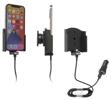 Brodit Aktiv hållare med USB-kabel och cigg-adapter, Apple iPhone 12/12 Pro i gruppen Billjud / Smartphone i bil / Mobilhållare hos Winn Scandinavia AB (240721235)
