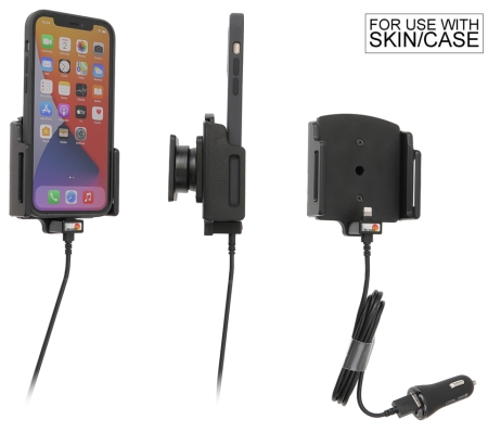 Brodit Aktiv hållare med USB-kabel och cigg-adapter, Apple iPhone 12/12 Pro/12 Pro Max/13/13 Pro/13 Pro Max/14/14 Plus/14 Pro Max i gruppen Billjud / Smartphone i bil / Mobilhållare hos Winn Scandinavia AB (240721237)