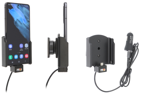 Brodit Aktiv hållare med USB-kabel och cigg-adapter, Samsung Galaxy S21 5G SM-G991B/SM-G991B/DS  i gruppen Billjud / Smartphone i bil / Mobilhållare hos Winn Scandinavia AB (240721244)