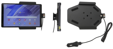 Brodit Aktiv hållare med USB-kabel och cigg-adapter, Samsung Galaxy Tab A7 Lite SM-T220/SM-T225  i gruppen Billjud / Smartphone i bil / Mobilhållare hos Winn Scandinavia AB (240721264)