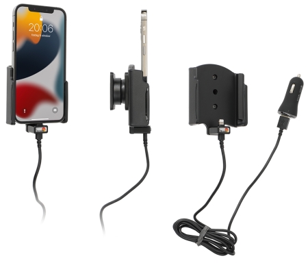 Brodit Aktiv hållare med USB-kabel och cigg-adapter, Apple iPhone 13/13 Pro/14/14 Pro i gruppen B2B Winn Scandinavia hos Winn Scandinavia AB (240721276)