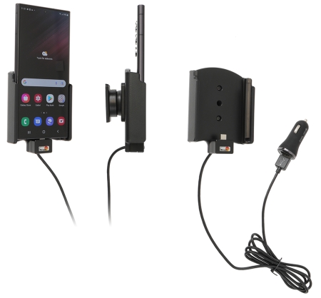 Brodit Aktiv hållare med USB-kabel och cigg-adapter, Samsung Galaxy S22 Ultra 5G (SM-S908B/SM-S908B/DS)  i gruppen Billjud / Smartphone i bil / Mobilhållare hos Winn Scandinavia AB (240721291)