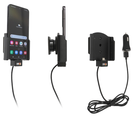 Brodit Aktiv hållare med USB-kabel och cigg-adapter, Samsung Galaxy S22 5G SM-S901B/SM-S901B/DS  i gruppen Billjud / Smartphone i bil / Mobilhållare hos Winn Scandinavia AB (240721293)