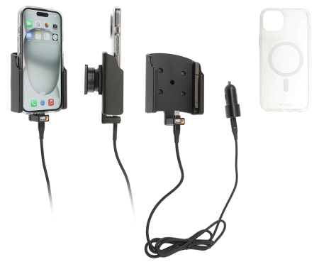 Brodit Mobilskal med Aktiv hållare och billaddare, Apple iPhone 15  i gruppen Billjud / Smartphone i bil / Mobilhållare hos Winn Scandinavia AB (240721393)