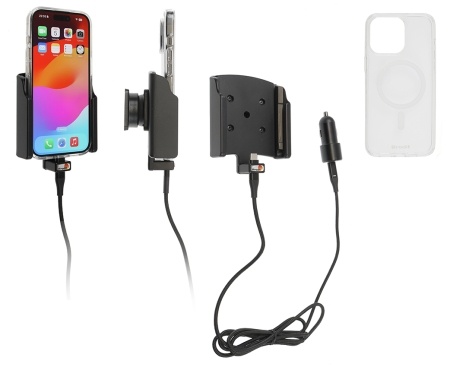 Brodit Mobilskal med Aktiv hållare och billaddare, Apple iPhone 15 Pro  i gruppen Billjud / Smartphone i bil / Mobilhållare hos Winn Scandinavia AB (240721394)