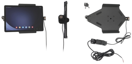Brodit Hållare med nyckel-lås, Samsung Galaxy Tab A9+ 11 SM-X210/SM-X215 LTE/SM-X216 5G  i gruppen Billjud / Smartphone i bil / Mobilhållare hos Winn Scandinavia AB (240736389)