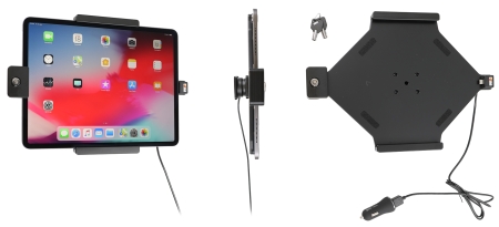 Brodit Hållare med nyckel-lås, Apple iPad Air 13 2024  (A2898, A2899, A2900)/Air 13 2025 M3 (A3268, A3268, A2371)/Pro 12,9 2018 (A1876, A1895, A1983, A2014)/Pro 12.9 2020 (A2069, A2232, A2229)/Pro 12.9 5th Gen 2021 (A2378, A2379, A2461)/Pro 12.9 6th Gen 2 i gruppen B2B Winn Scandinavia hos Winn Scandinavia AB (240752095)