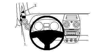 ProClip Monteringsbygel Mitsubishi Colt 09-14, Vänster i gruppen Billjud / Vad passar i min bil / Mitsubishi / Colt / Colt 2009-2012 hos Winn Scandinavia AB (240804300)