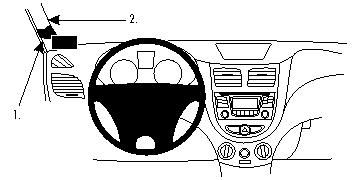 ProClip Monteringsbygel Hyundai Accent 10-15, Vänster i gruppen Billjud / Vad passar i min bil / Hyundai / Accent / Accent 2005-2008 hos Winn Scandinavia AB (240804660)