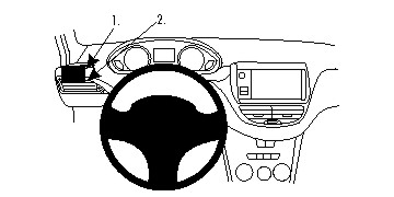 Brodit ProClip, Peugeot 2008/208 12-19 i gruppen Billjud / Vad passar i min bil / Peugeot / Peugeot 208 / Peugeot 208 2012-2019 hos Winn Scandinavia AB (240804765)