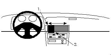ProClip Monteringsbygel Daihatsu Charade 91-93, Centrerad i gruppen Billjud / Vad passar i min bil / Daihatsu hos Winn Scandinavia AB (240851921)