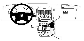 Brodit ProClip, Mercedes Benz SLK-Class 97-04 i gruppen Billjud / Vad passar i min bil / Mercedes / SLK / SLK 1997-2004 hos Winn Scandinavia AB (240852495)