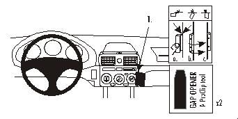 ProClip Monteringsbygel Toyota MR2 Spyder 00-05, Vinklad i gruppen Billjud / Vad passar i min bil / Toyota / MR2 / MR2 2000-2007 hos Winn Scandinavia AB (240852819)