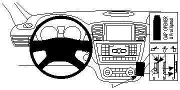 Brodit ProClip, Mercedes Benz GL-Class/GLE-Class/M-Class/ML 12-19 i gruppen Billjud / Vad passar i min bil / Mercedes / ML hos Winn Scandinavia AB (240854709)