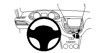 Brodit ProClip, Peugeot 2008/208 12-19 i gruppen Billjud / Vad passar i min bil / Peugeot / Peugeot 208 / Peugeot 208 2012-2019 hos Winn Scandinavia AB (240854764)