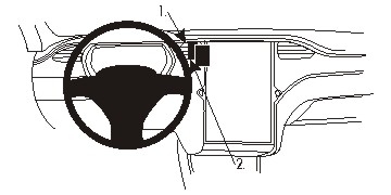 Brodit ProClip, Tesla Model S/X 13-20 i gruppen Billjud / Vad passar i min bil / Tesla / Model X hos Winn Scandinavia AB (240854921)