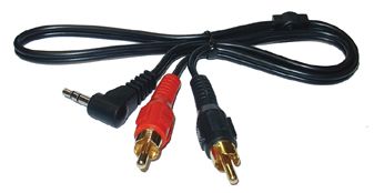 Aux-kabel - 3.5mm stereoplugg x 2RCA, 1 meter i gruppen Billjud / Tillbehör / Bilstereotillbehör / Usb/BT/Aux/IPhone hos Winn Scandinavia AB (701CT29AX01)