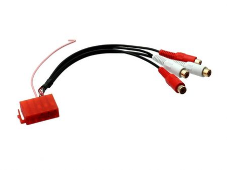 Aux-kabel 10-stifts ISO-plugg - 4x RCA-utgångar i gruppen Billjud / Tillbehör / Bilstereotillbehör / Usb/BT/Aux/IPhone hos Winn Scandinavia AB (701CT29AX04)