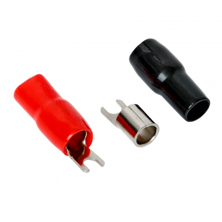 Auto-Connect röd och svart gaffelkabelsko, 21 mm² i gruppen Billjud / Tillbehör / Kabelskor hos Winn Scandinavia AB (720L1FT21)